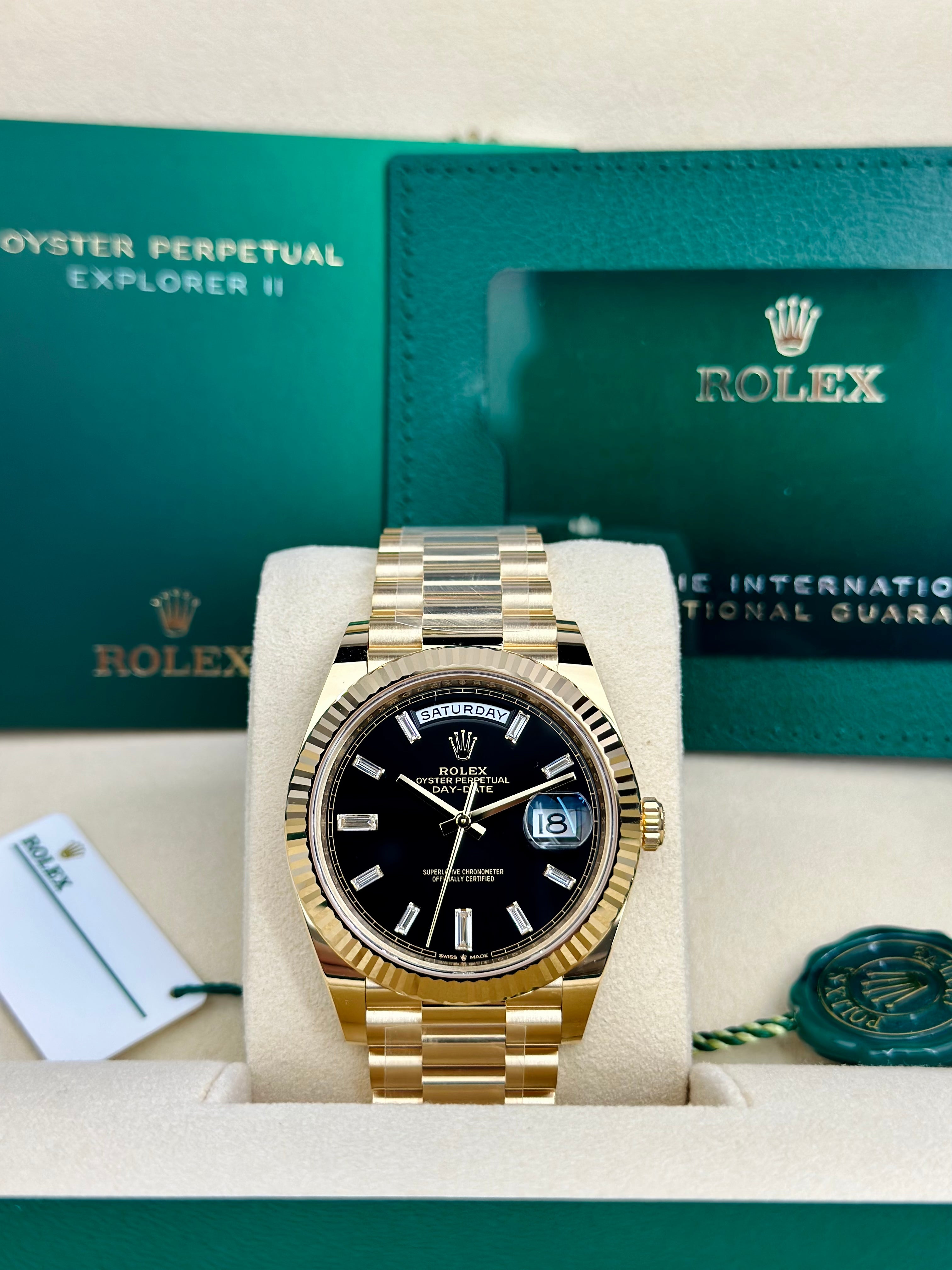 Rolex day date 2024 black diamond dial